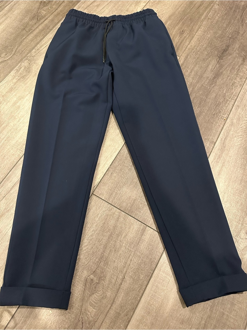 jf j.ferrar Men's Navy Drawstring Dress Joggers